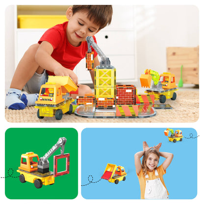 PicassoTiles 50pc Construction Magnetic Tile Building Set