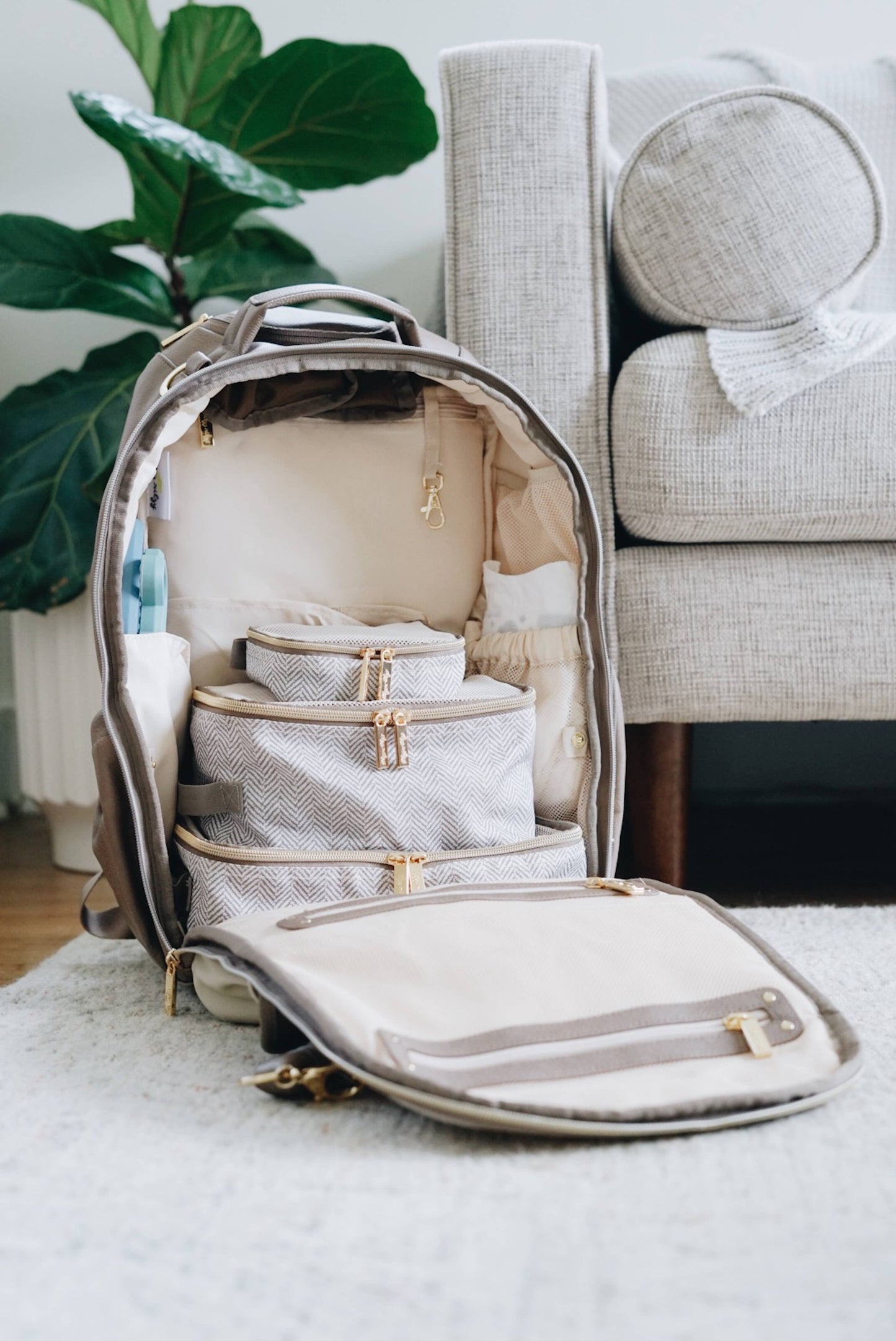 Taupe Pack Like a Boss™ Diaper Bag Packing Cubes