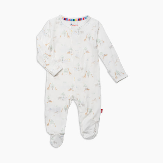 White Serene Safari Modal Footie