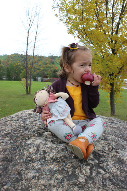 Rose Organic Doll with Brown Hair