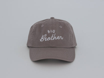 Big Brother Charcoal Twill Hat • Boys Cap for New Brothers