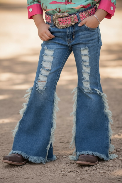 Bootcut denim pants