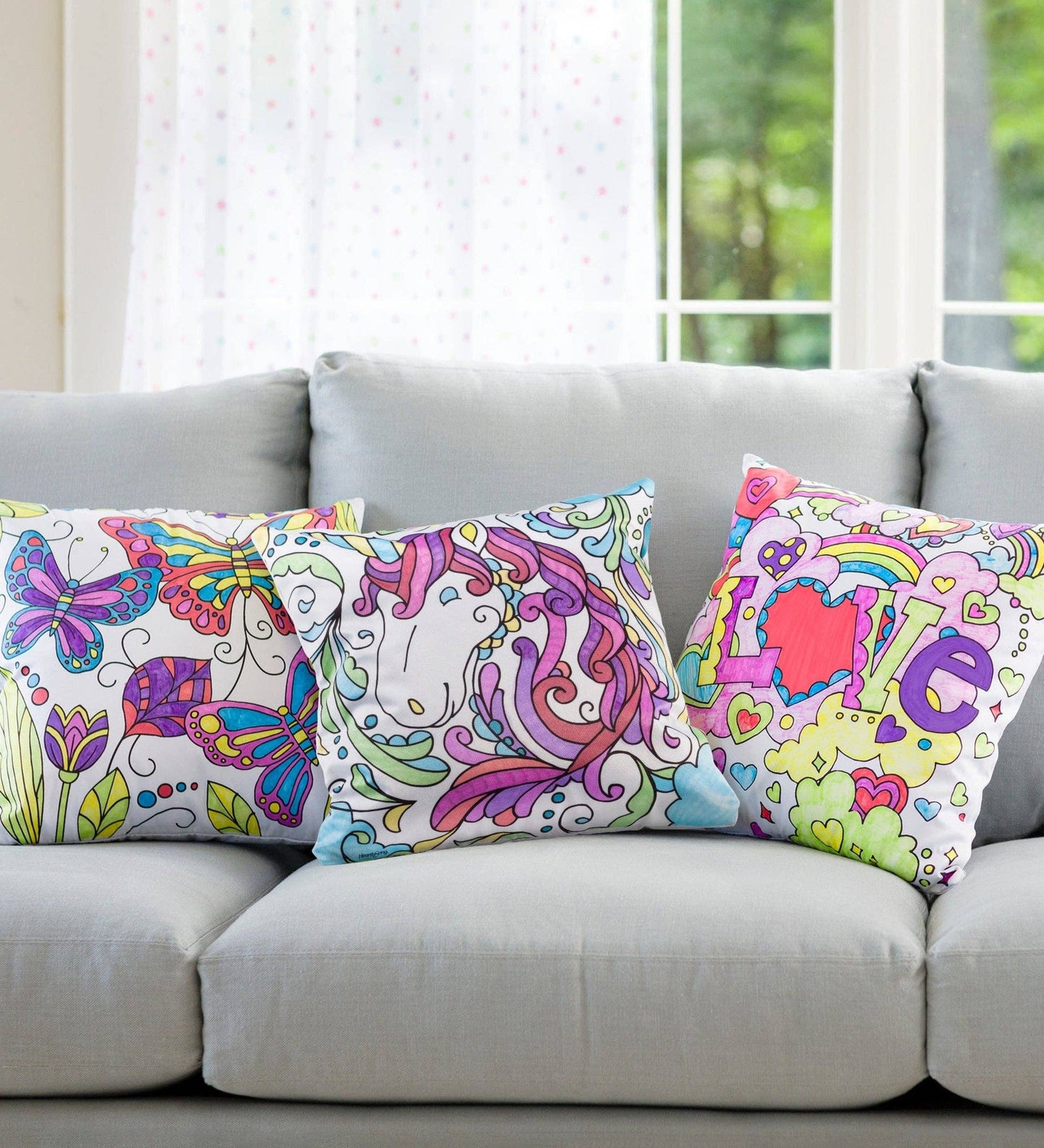 Color-Your-Own Pillow Set: Butterfly