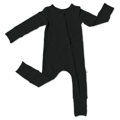 Allie Black Bamboo Convertible Footie