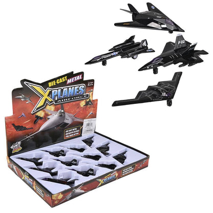 5" Diecast Pull Back Stealth Plane