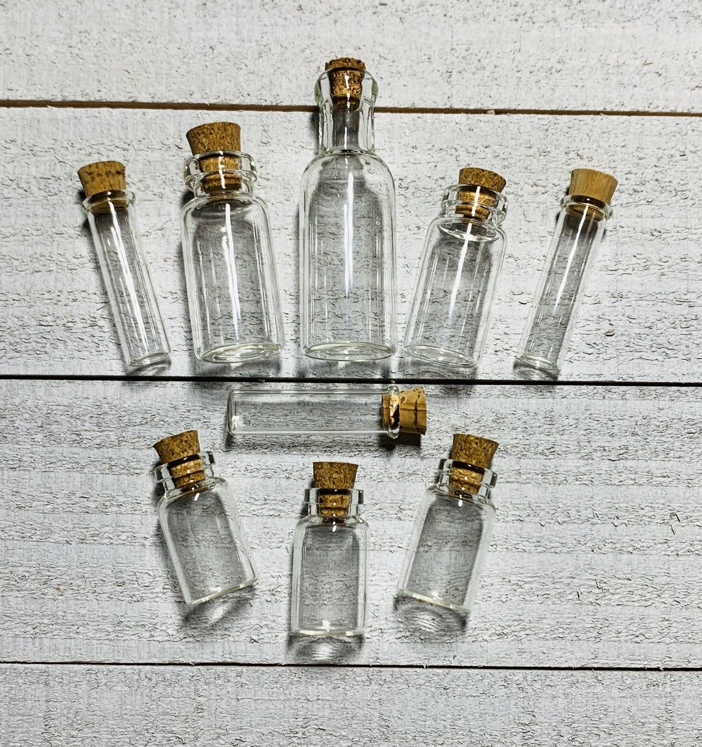 Clear Glass Bottle 9pc