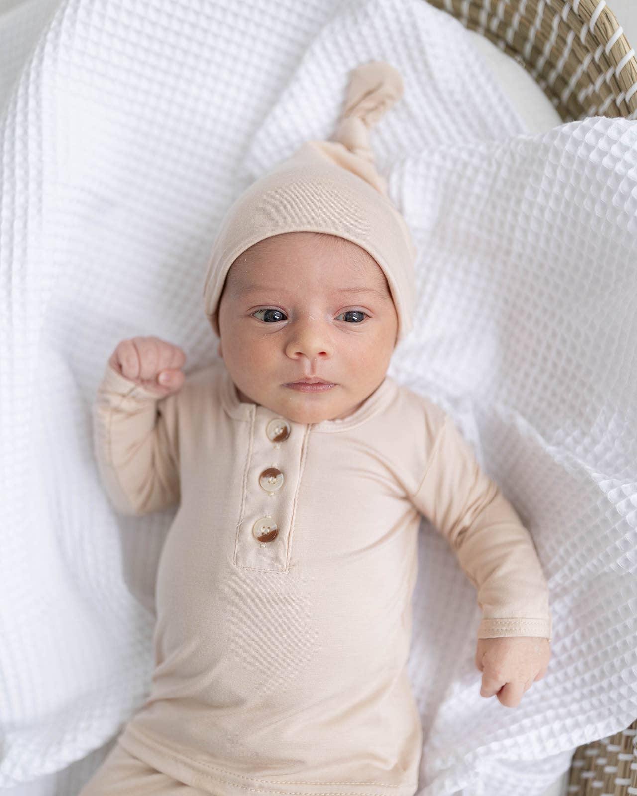 Top & Bottom Baby Outfit (Newborn - 12 months sizes) - Sand