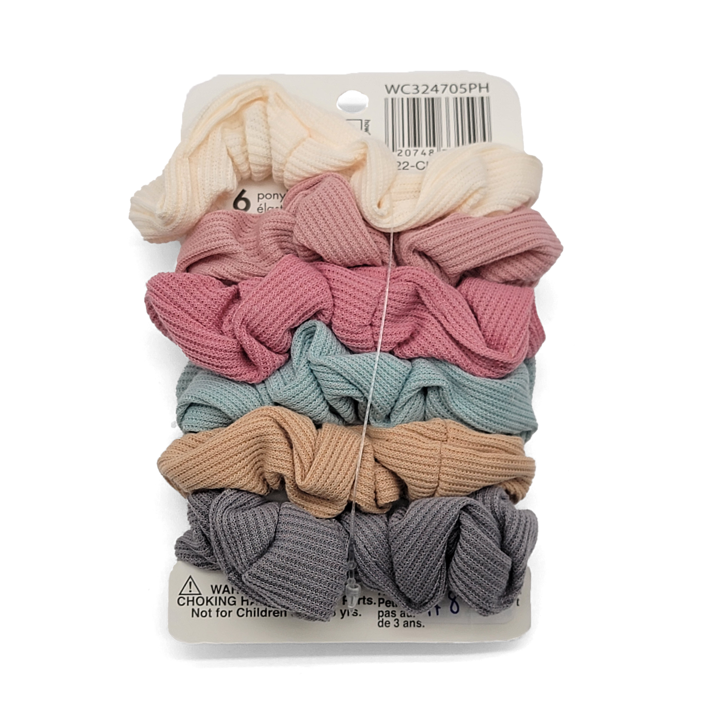 6-Piece Corduroy Scrunchie Set – Soft Neutrals & Bow Detail