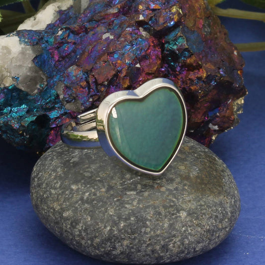 Loving Moods Silver Heart Mood Ring