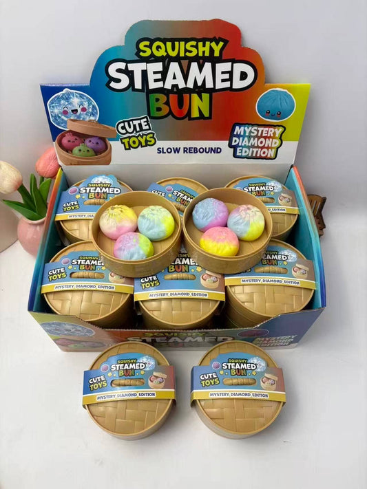 3-in-1 Mini Rainbow Squishy Dumpling Toy; Trending; HOT; Bun