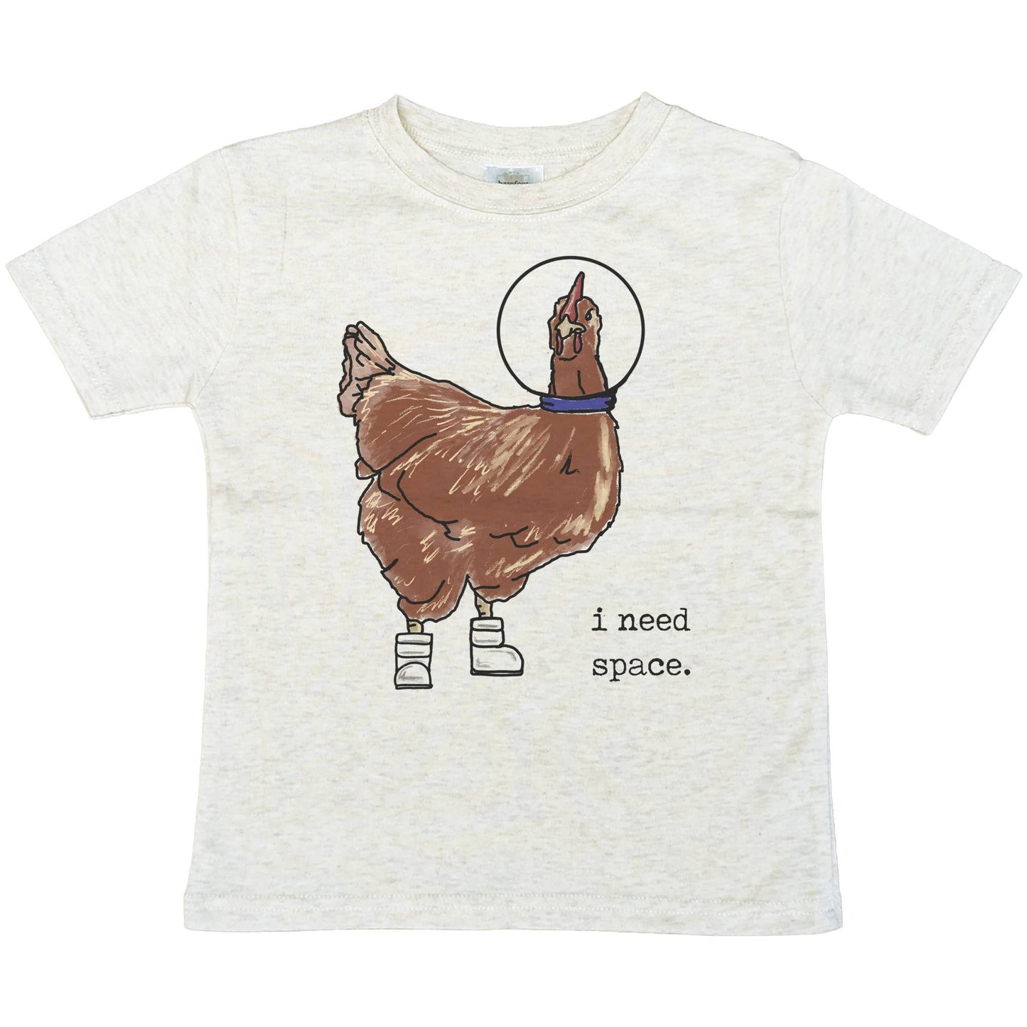 "I Need Space" chicken toddler/youth tee | Farm animals in Space Tee