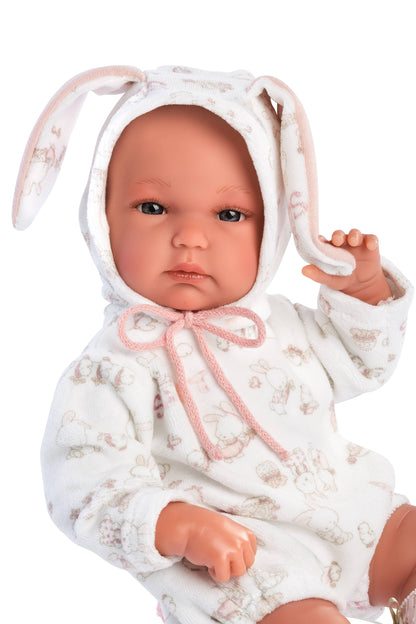 13.8" Anatomically-Correct Baby Doll Anna with Carrycot