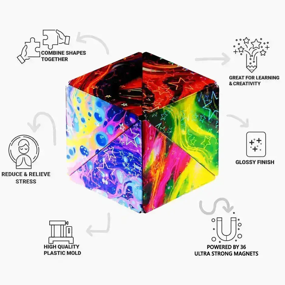 Shashibo Cosmos Magnetic Puzzle Cube STEM STEAM MESH