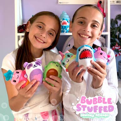 Bubble Stuffed Squishy Friends Original Plush Wrapped Fidget