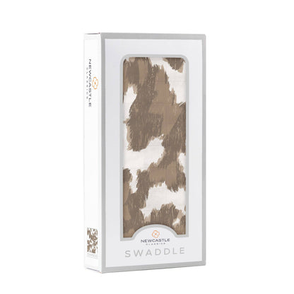 Yellowstone Cowhide Bamboo Swaddle