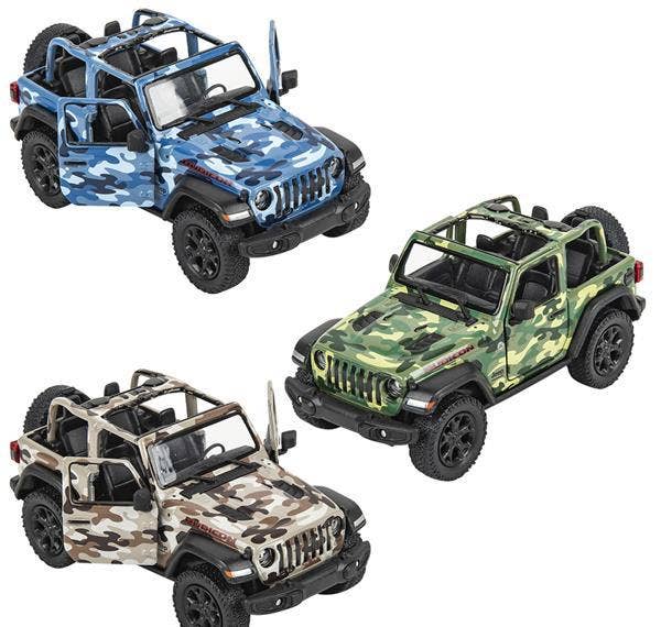 5" DIE-CAST 2018 JEEP WRANGLER CAMO OPEN TOP