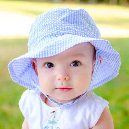 Light Blue Stripe Seersucker Bucket Hat Baby & Toddler