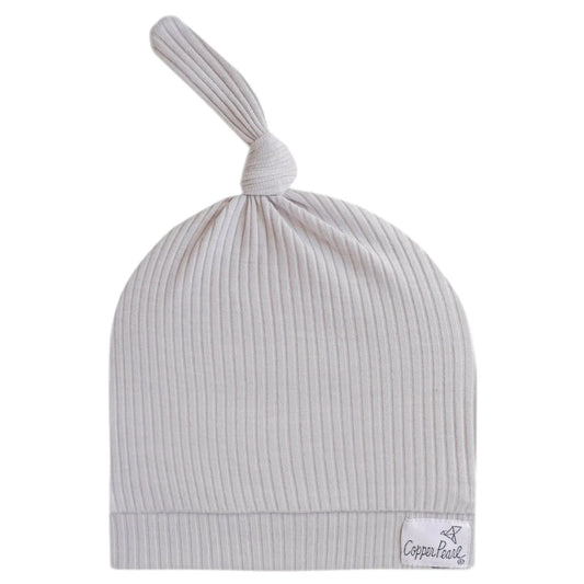 Ash Newborn Top Knot Hat