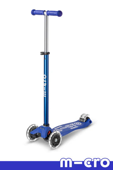 Micro Maxi LED Scooter: Blue/White: Ages 5 - 12