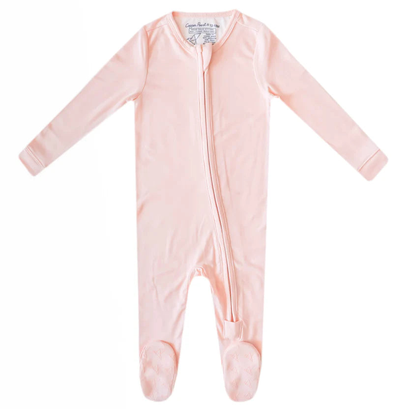 Blush Zip-up Footie