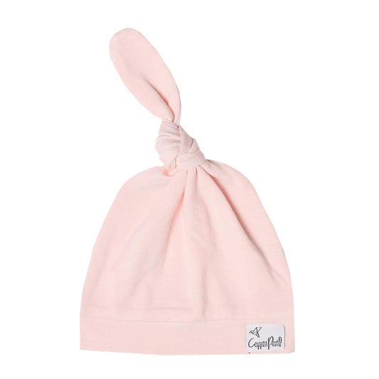 Blush Top knot Hat 0-4mo