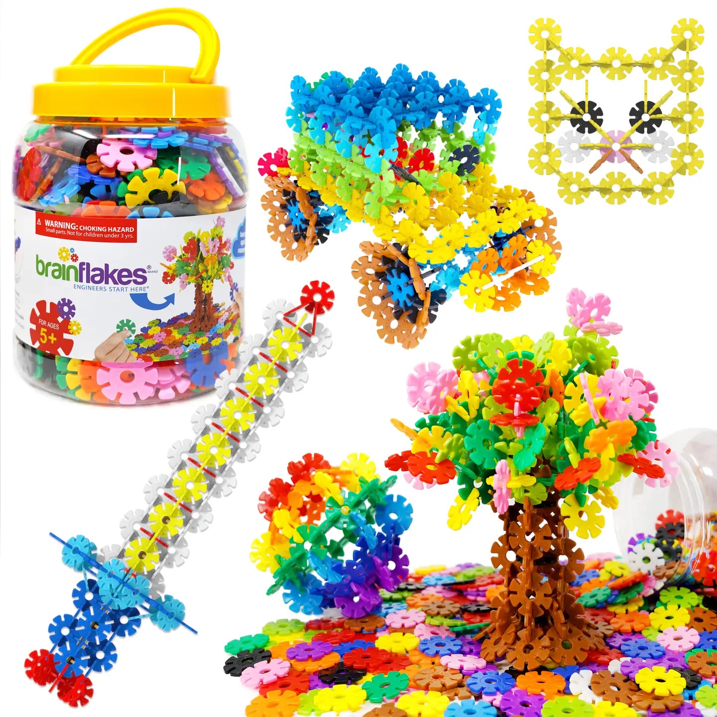 Brain Flakes 500 Piece Interlocking Plastic Disc Set