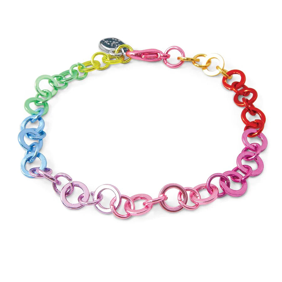 Charm it- rainbow chain bracelet