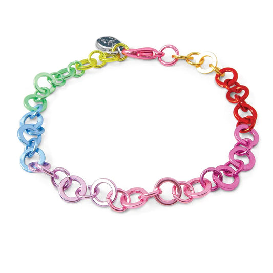 Charm it- rainbow chain bracelet