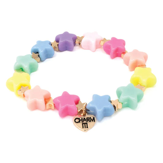 Gold Pastel Star Stretch Bracel-star