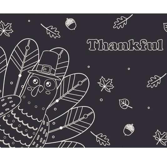 Chalkboard Thanksgiving Travel Mat 9x12