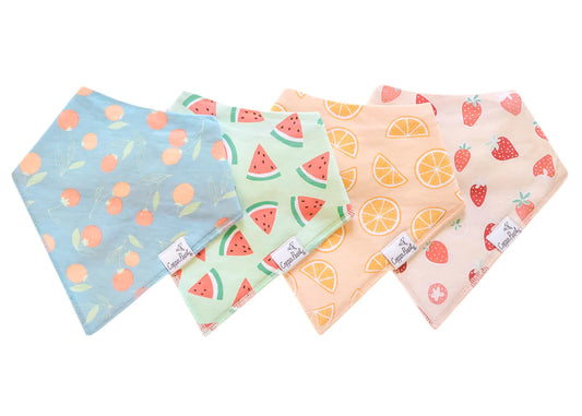 Clementine Bandana Bib Set (4-Pack)