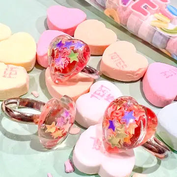 Confetti Heart Ring Assorted