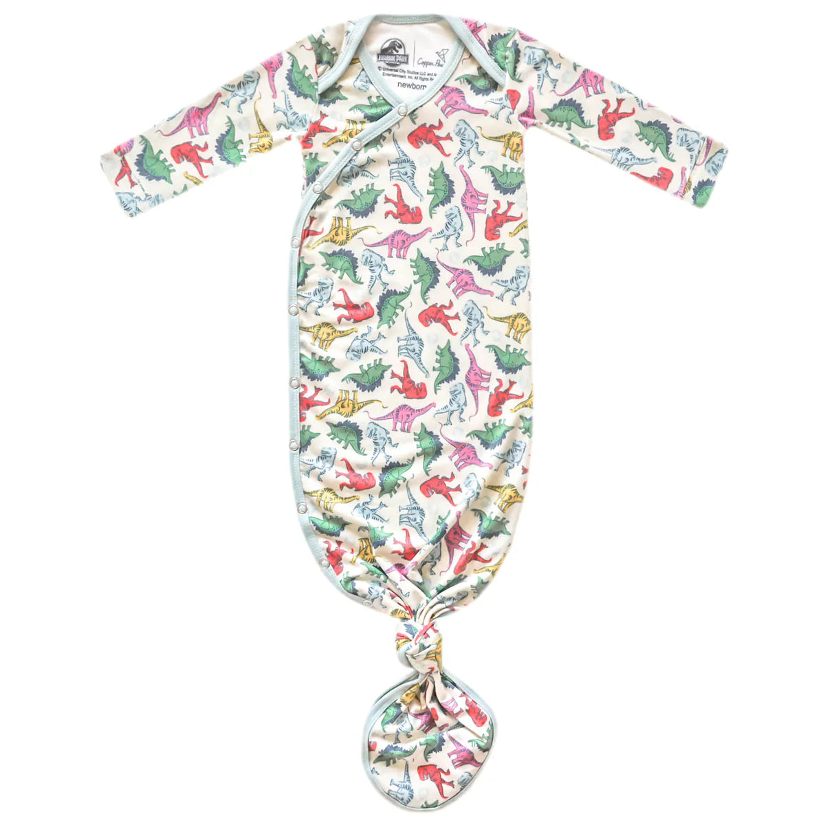 Dinosaurs of Jurassic Park Newborn Knotted Gown