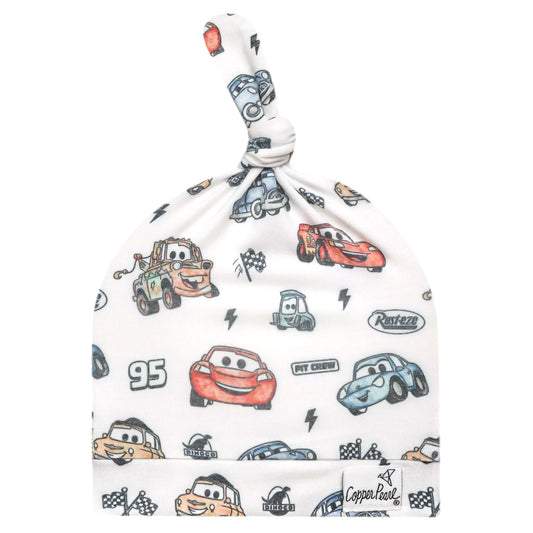 Disney Pixar Cars Top Knot Hat 0-4mo