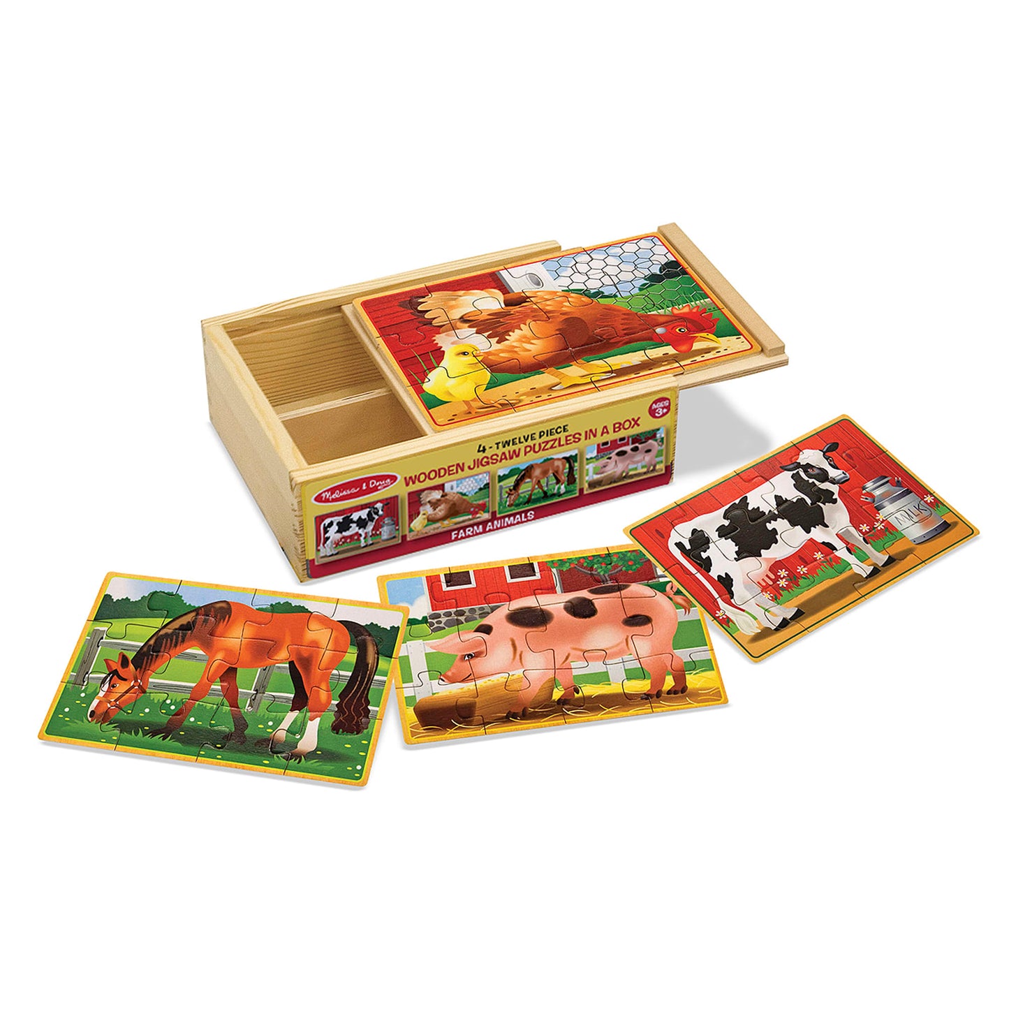 Farm Animals Jigsaw Puzzles in a Box