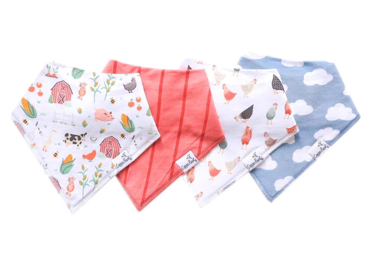 Farmstead Bandana Bib Set (4-Pack)