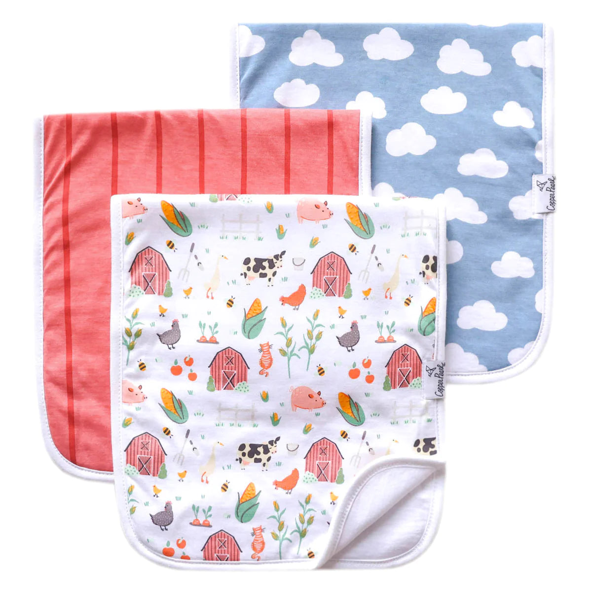 Farmstead Burp Cloth Set (3-Pack)