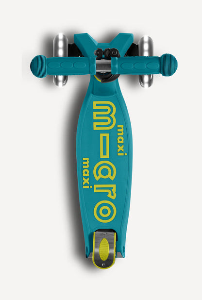 Micro Maxi Foldable LED Scooter Petrol Green