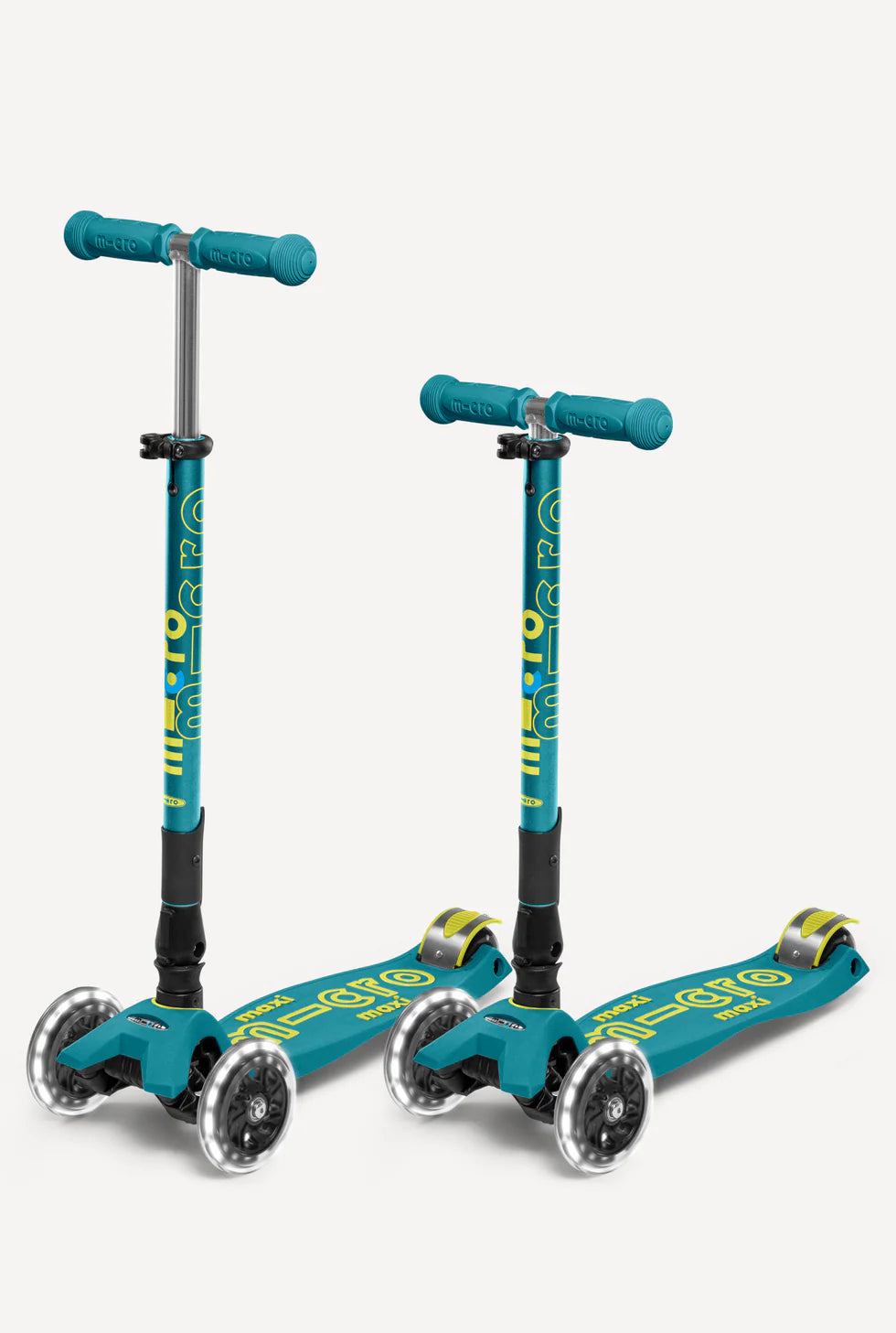 Micro Maxi Foldable LED Scooter Petrol Green