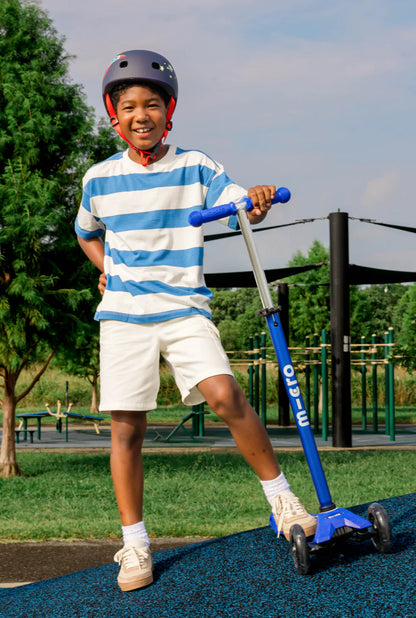 Micro Maxi LED Scooter: Blue/White: Ages 5 - 12
