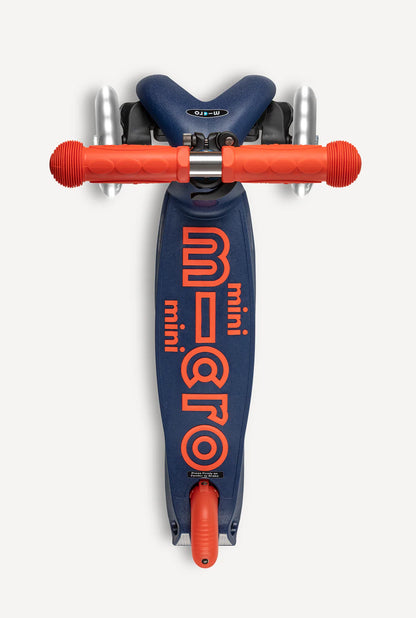 Micro Mini LED Scooter - Navy Blue/Red