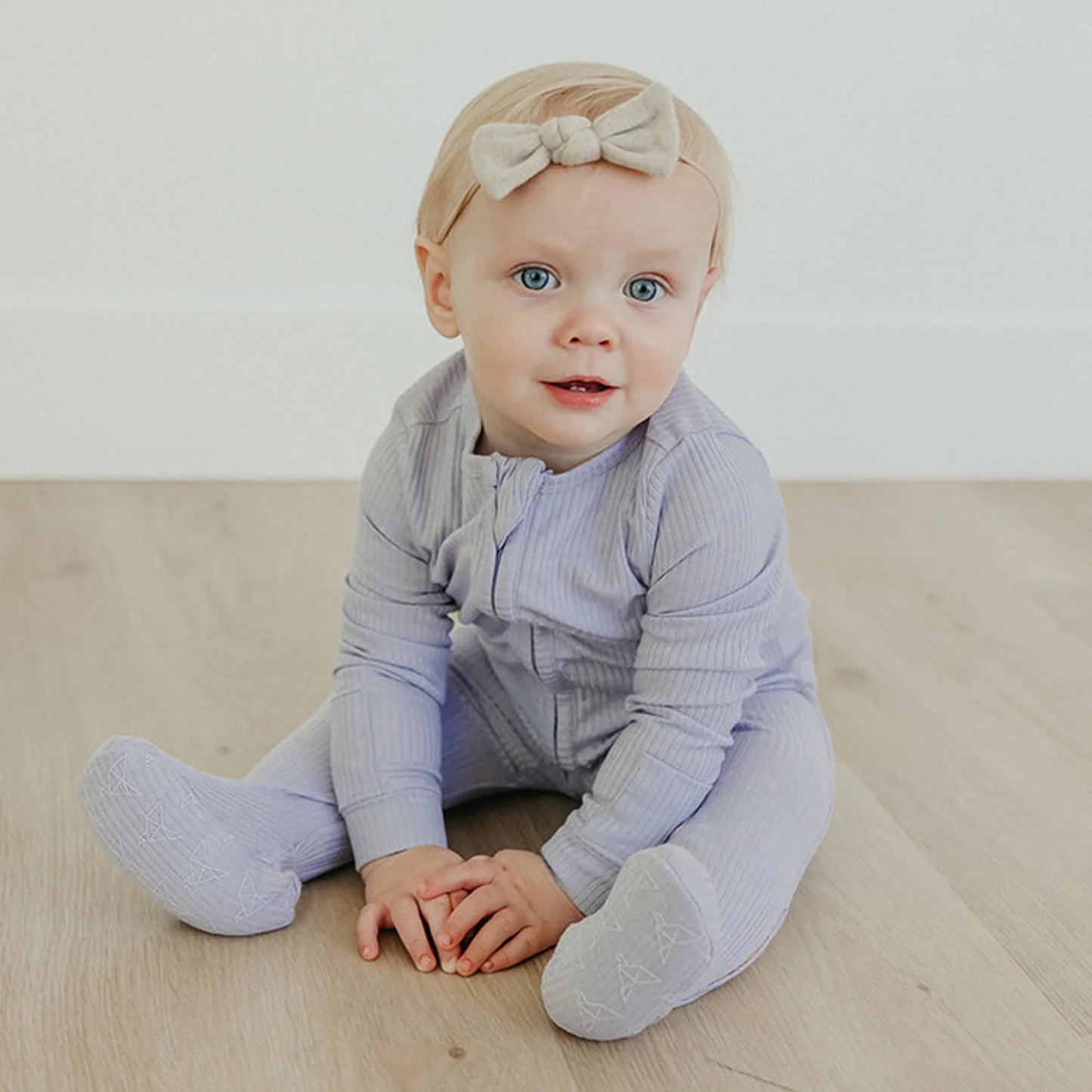 Periwinkle Zip-up Footie