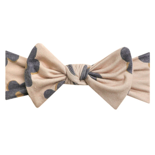 Gemma in Tan Knit Headband Bow