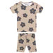 Gemma in Tan 2 Piece Short Sleeve Pajama Set