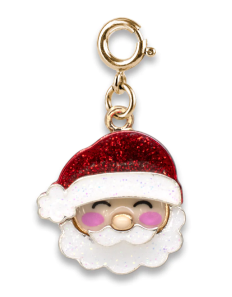 Gold Glitter Santa Claus Charm