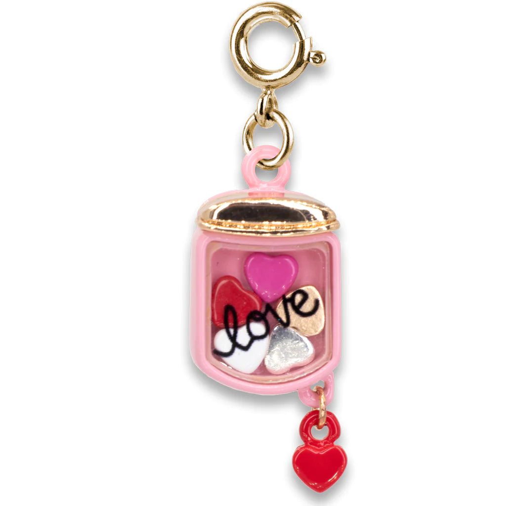 Gold Jar Of Hearts Shaker Charm