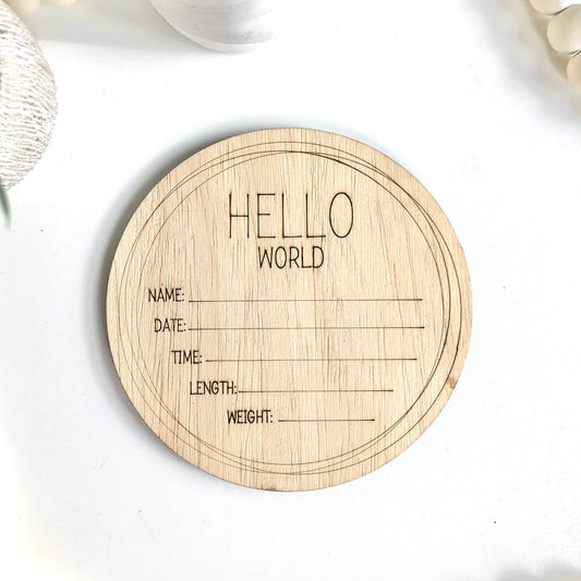 Hello World Birth Announcement Sign