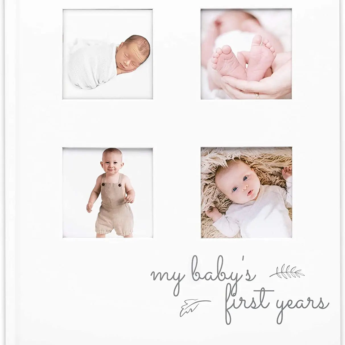 KeaBabies Sketch Baby First Years Memory Book (Alpine White)