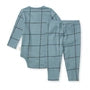 Swiss Check Baby Boy Bodysuit & Pant Set