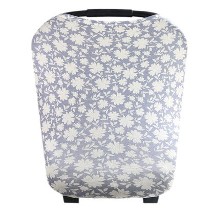 Lacie Multi-Use Cover-white flower : blue